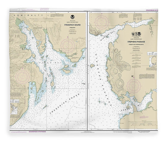 Nautical Chart 17363 Pybus Bay, Frederick Sound, Hobart Windham Bays, Stephens P Blanket