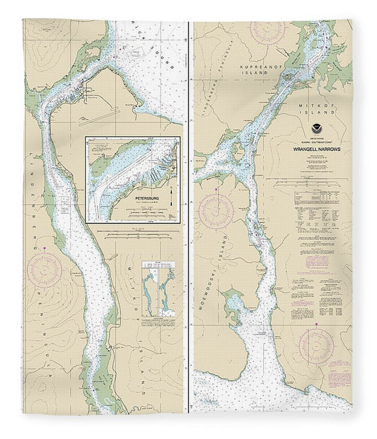 Nautical Chart 17375 Wrangell Narrows, Petersburg Harbor Blanket