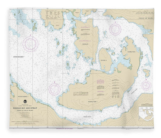 Nautical Chart 17379 Shakan Bay Strait, Alaska Blanket