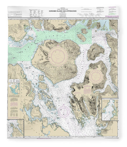 Nautical Chart 17382 Zarembo Island Approaches, Burnett Inlet, Etolin Island, Steamer Bay Blanket