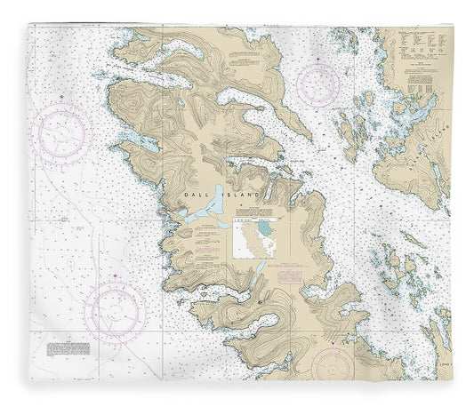 Nautical Chart 17408 Central Dall Island Vicinity Blanket