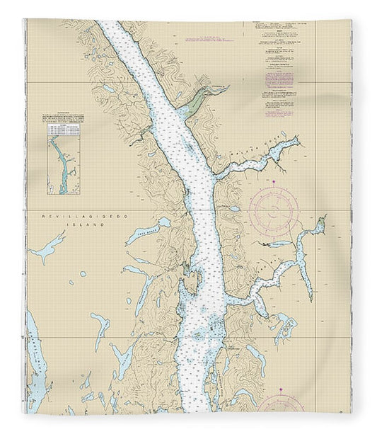 Nautical Chart 17424 Behm Canal Eastern Part Blanket