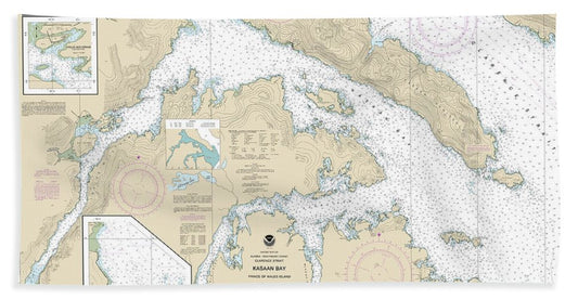 Nautical Chart-17426 Kasaan Bay, Clarence Strait, Hollis Anchorage, Eastern Part, Lyman Anchorage - Bath Towel