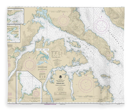 Nautical Chart 17426 Kasaan Bay, Clarence Strait, Hollis Anchorage, Eastern Part, Lyman Anchorage Blanket