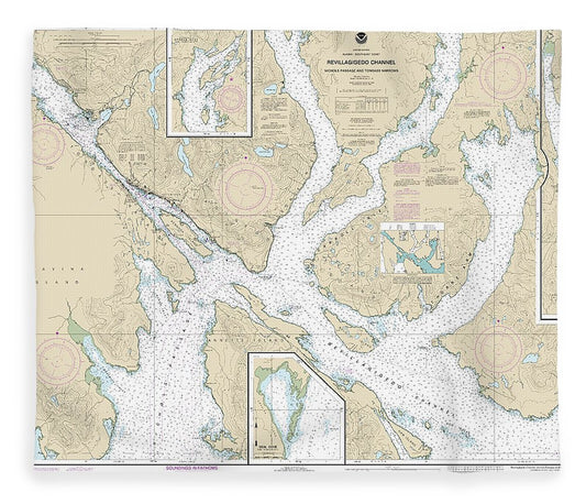 Nautical Chart 17428 Revillagigedo Channel, Nichols Passage, Tongass Narrows, Seal Cove, Ward Cove Blanket
