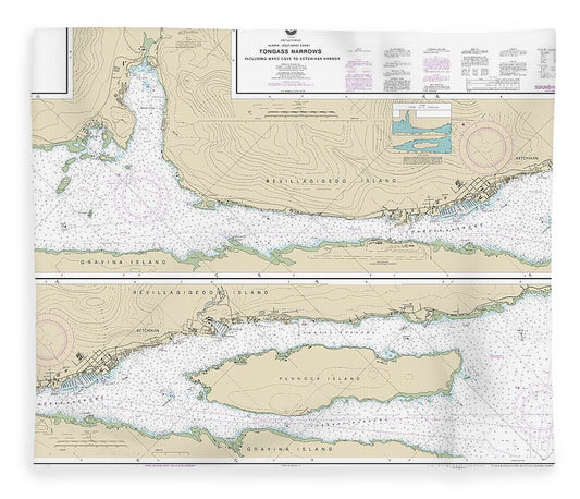Nautical Chart 17430 Tongass Narrows Blanket