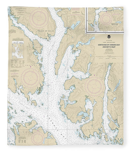 Nautical Chart 17431 N End Cordova Bay Hetta Inlet Blanket