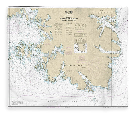 Nautical Chart 17433 Kendrick Bay Shipwreck Point, Prince Wales Island Blanket