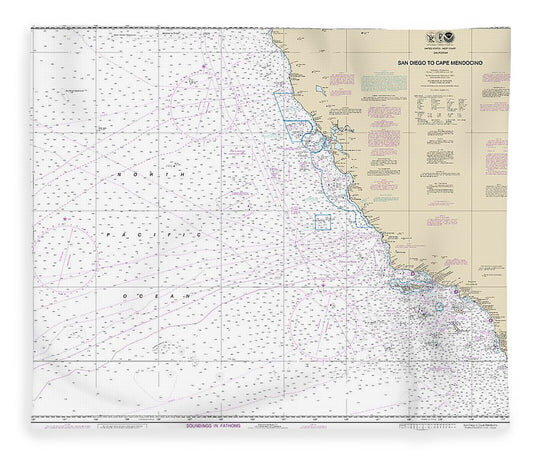 Nautical Chart 18020 San Diego Cape Mendocino Blanket