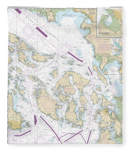 Nautical Chart 18421 Strait Juan De Fuca Strait Georgia, Drayton Harbor Blanket