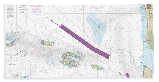 Nautical Chart-18431 Rosario Stait-cherry Point - Bath Towel