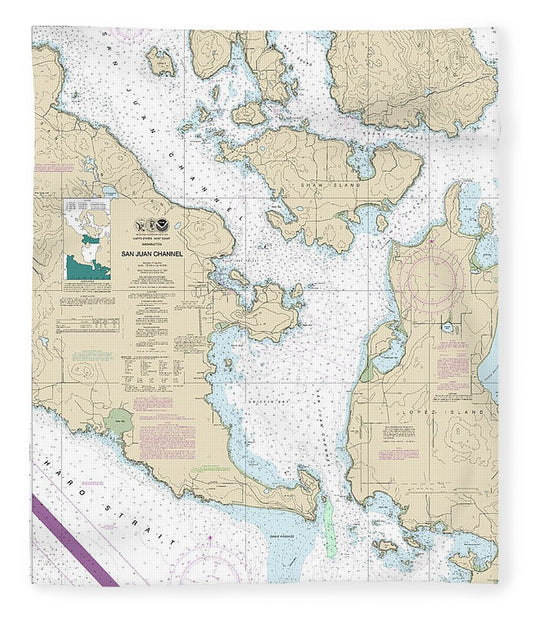Nautical Chart 18434 San Juan Channel Blanket