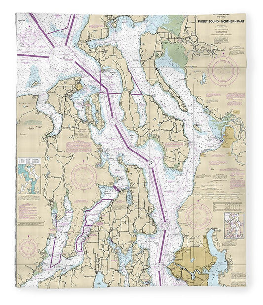 Nautical Chart 18441 Puget Sound Northern Part Blanket