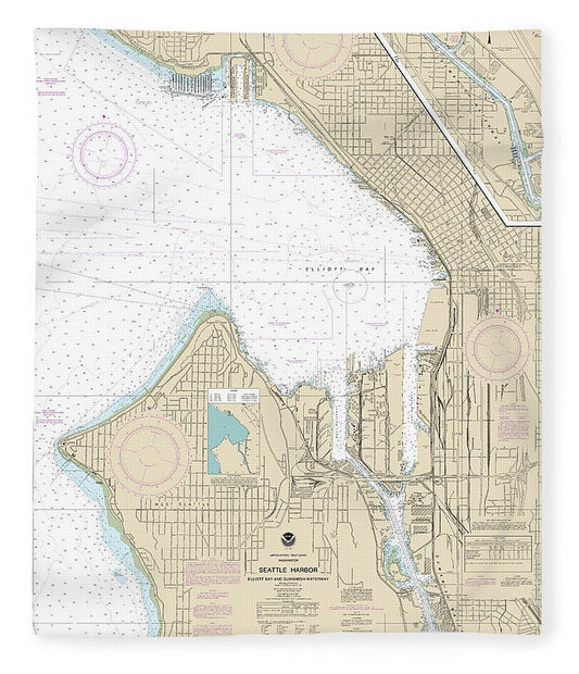 Nautical Chart 18450 Seattle Harbor, Elliott Bay Duwamish Waterway Blanket