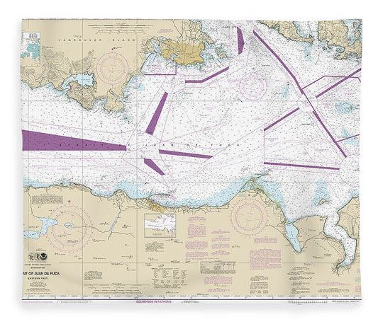 Nautical Chart 18465 Strait Juan De Fuca Eastern Part Blanket