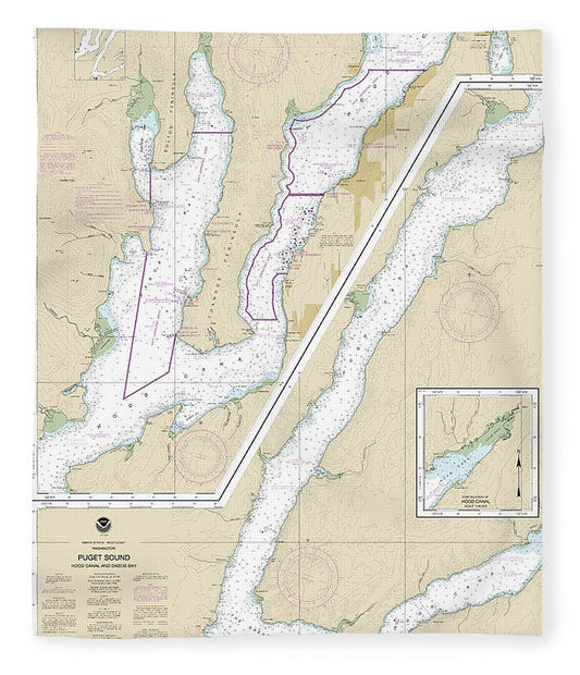 Nautical Chart 18476 Puget Sound Hood Canal Dabob Bay Blanket