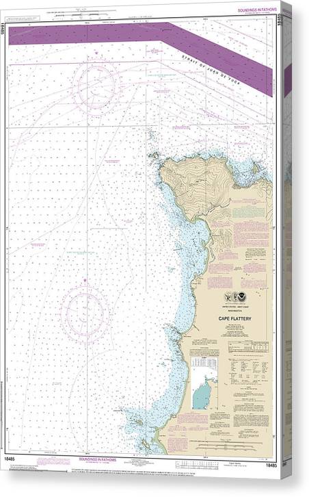 Nautical Chart-18485 Cape Flattery Canvas Print