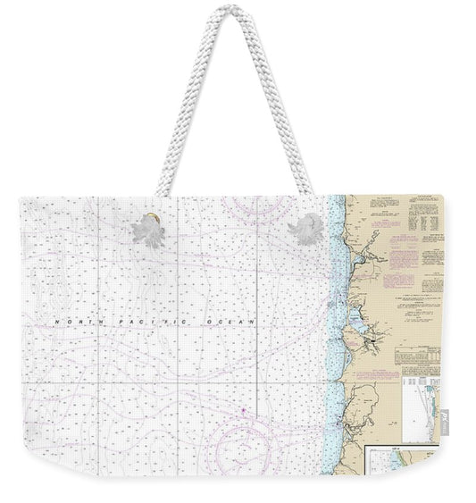 Nautical Chart-18520 Yaquina Head-columbia River, Netarts Bay - Weekender Tote Bag