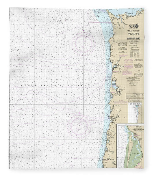 Nautical Chart 18520 Yaquina Head Columbia River, Netarts Bay Blanket