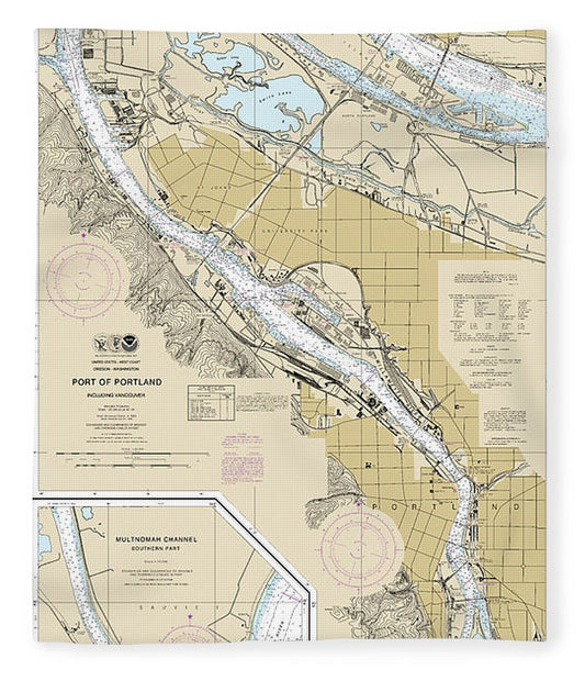 Nautical Chart 18526 Port Portland, Including Vancouver, Multnomah Channel Southern Part Blanket
