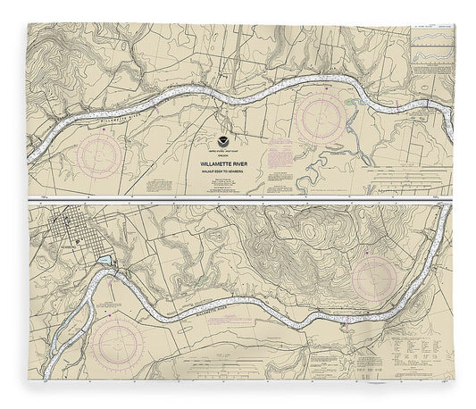 Nautical Chart 18529 Willamette River Walnut Eddy Newburg Blanket