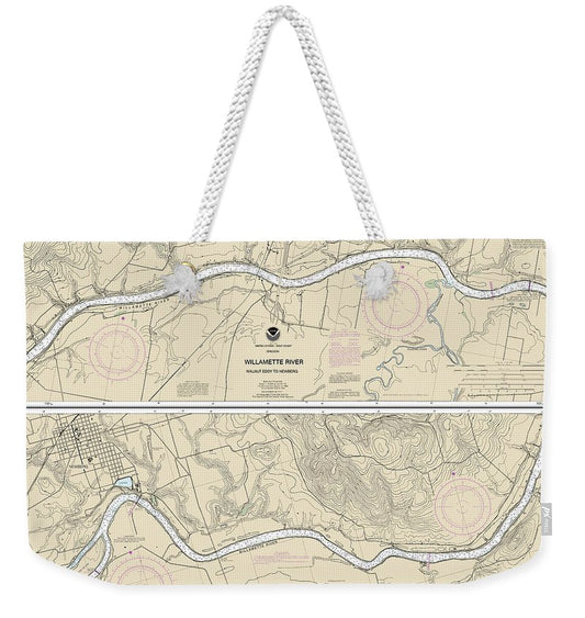 Nautical Chart-18529 Willamette River Walnut Eddy-newburg - Weekender Tote Bag