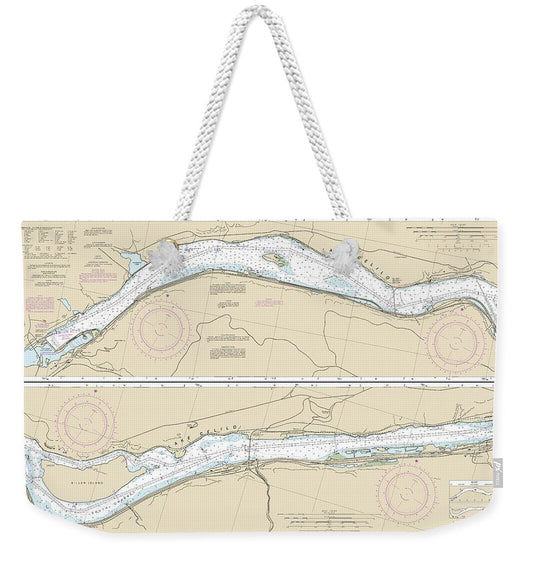 Nautical Chart-18533 Columbia River Lake Celilo - Weekender Tote Bag