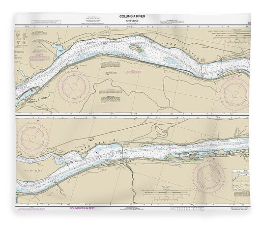 Nautical Chart 18533 Columbia River Lake Celilo Blanket