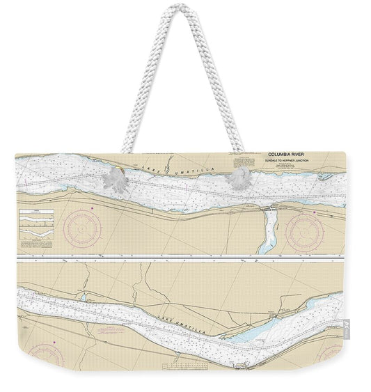 Nautical Chart-18536 Columbia River Sundale-heppner Junction - Weekender Tote Bag