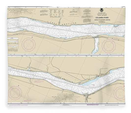Nautical Chart 18536 Columbia River Sundale Heppner Junction Blanket
