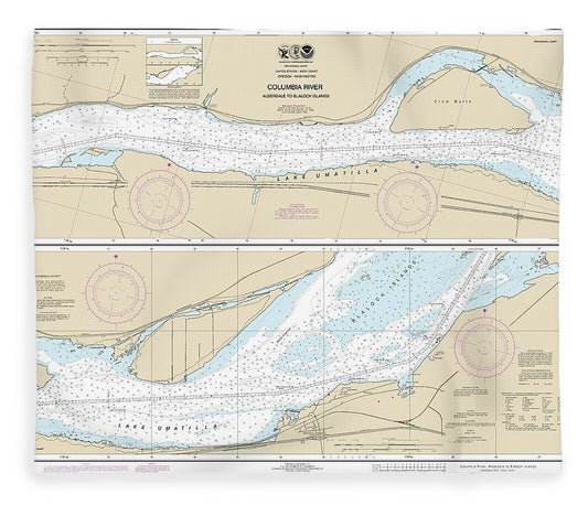 Nautical Chart 18537 Columbia River Alderdale Blalock Islands Blanket