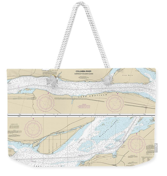 Nautical Chart-18537 Columbia River Alderdale-blalock Islands - Weekender Tote Bag