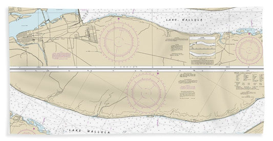Nautical Chart-18541 Columbia River-mcnary Dam-juniper - Bath Towel
