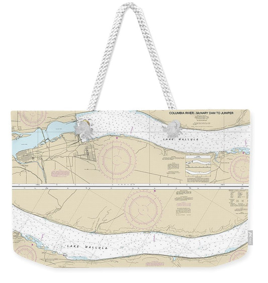 Nautical Chart-18541 Columbia River-mcnary Dam-juniper - Weekender Tote Bag