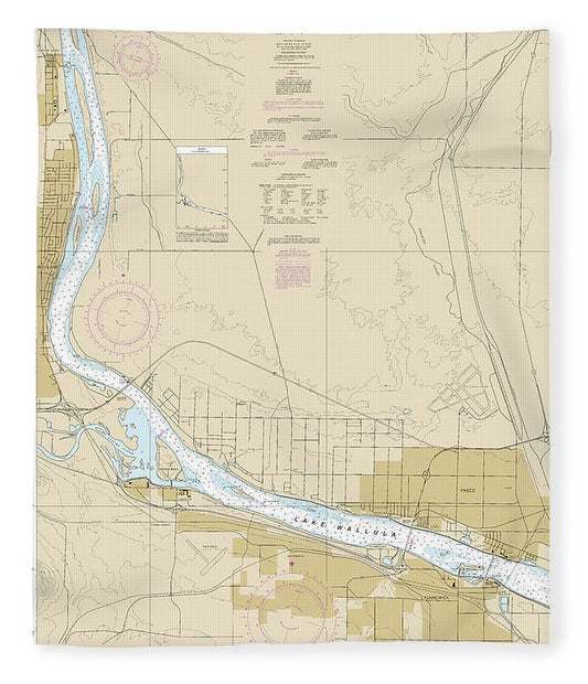 Nautical Chart 18543 Columbia River Pasco Richland Blanket