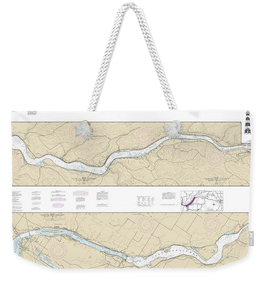 Nautical Chart-18545 Lake Sacajawea - Weekender Tote Bag