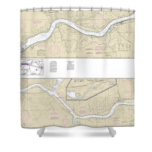 Nautical Chart 18546 Snake River Lake Herbert G West Shower Curtain