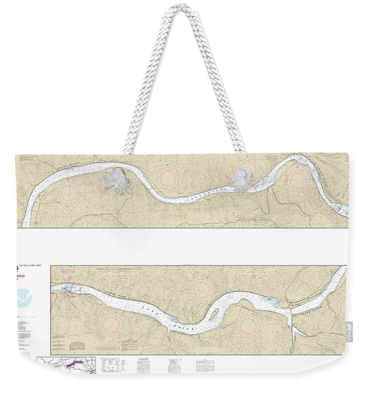 Nautical Chart-18547 Snake River-lake Bryon - Weekender Tote Bag