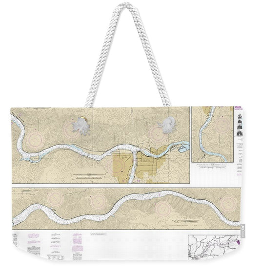 Nautical Chart-18548 Snake River-lower Granite Lake Franklin D Roosevelt Lake - Weekender Tote Bag