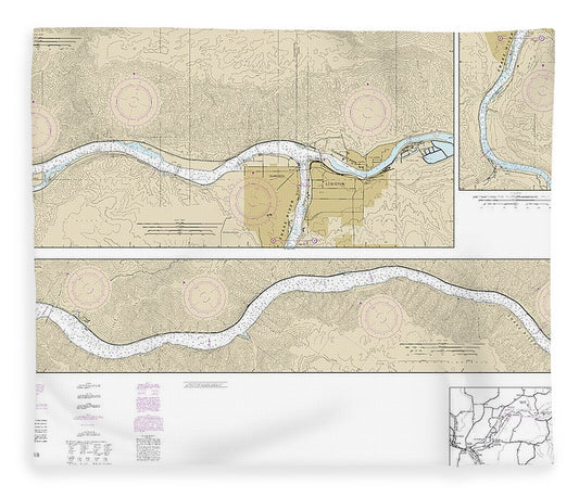 Nautical Chart 18548 Snake River Lower Granite Lake Franklin D Roosevelt Lake Blanket