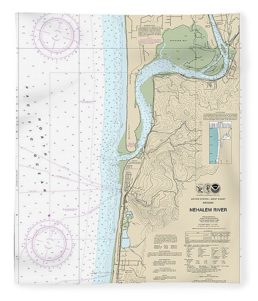Nautical Chart 18556 Nehalem River Blanket