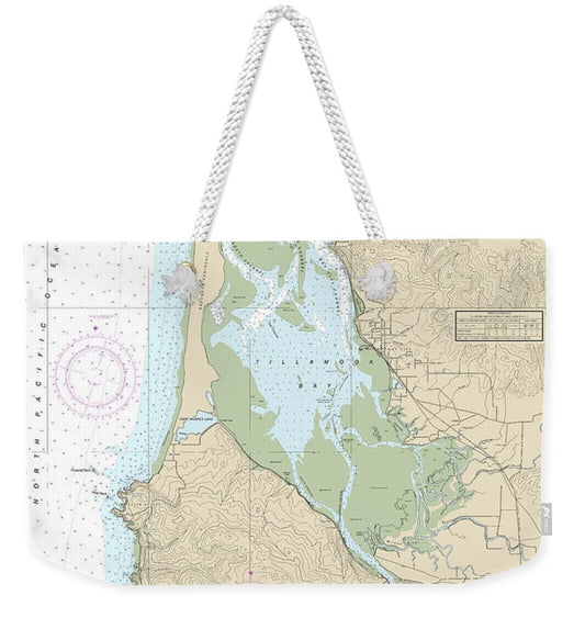 Nautical Chart-18558 Tillamook Bay - Weekender Tote Bag