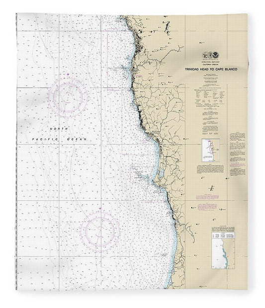 Nautical Chart 18600 Trinidad Head Cape Blanco Blanket