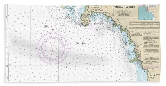 Nautical Chart-18605 Trinidad Harbor - Bath Towel