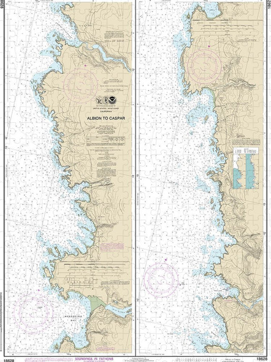 Nautical Chart 18628 Albion Caspar Puzzle