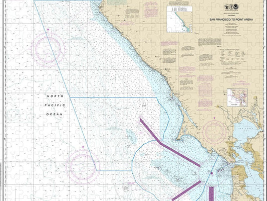 Nautical Chart 18640 San Francisco Point Arena Puzzle