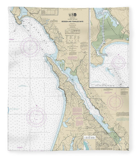 Nautical Chart 18643 Bodega Tomales Bays, Bodega Harbor Blanket