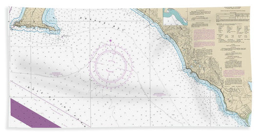 Nautical Chart-18647 Drakes Bay - Beach Towel