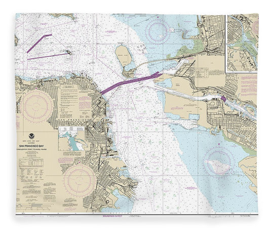 Nautical Chart 18650 San Francisco Bay Candlestick Point Angel Island Blanket
