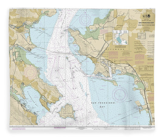 Nautical Chart 18653 San Francisco Bay Angel Island Point San Pedro Blanket